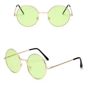 Green hippie glasses rave festival sunglasses